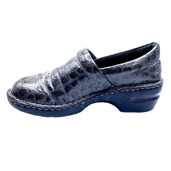 b.o.c. BOC Clogs Professional Nursing Shoes Charcoal Gray Croc Pattern 8.5 40 - Picture 4 of 8